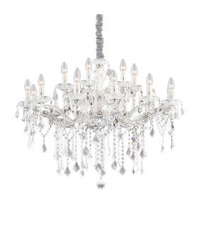 Florian  18 Light Crystal Chandelier Chrome Finish E14