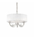Swan  3 Light Multi Arm Ceiling Pendant Chrome Glass Three E14