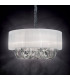 Swan  3 Light Multi Arm Ceiling Pendant Chrome, Glass Three, E14