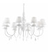Blanche  8 Light Multi Arm Chandelier White Finish E14