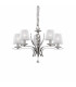 Pegaso  5 Light Crystal Multi Arm Chandelier Chrome White Finish E14