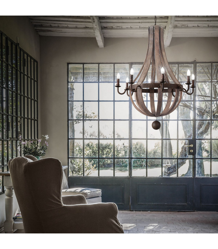 Millennium  8 Light Ceiling Pendant Brown E14-2