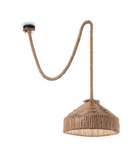 Canapa 1 Light Dome Ceiling Pendant Brown E27