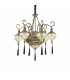 Harem  9 Light Multi Arm Chandelier Amber Antique Brass Finish E27-1