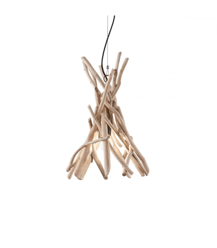 Driftwood 1 Light Ceiling Pendant Brown E27