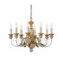 Dora  8 Light Chandelier Antique Brass Finish E14