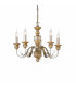 Dora  5 Light Chandelier Antique Brass Finish E14