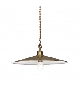 Cantina 1 Light Large Dome Ceiling Pendant Antique Brass E27