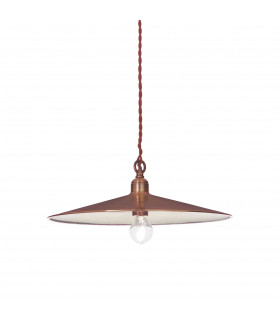 Cantina 1 Light Large Dome Ceiling Pendant Copper E27