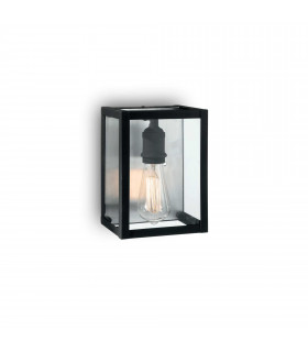 Igor 1 Light Indoor Wall Light Black with Clear Glass Plates E27