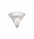 Santa 1 Light Indoor Wall Uplighter Clear with Small Glass E14