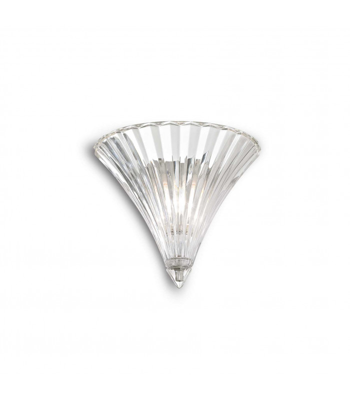 Santa 1 Light Indoor Wall Uplighter Clear with Small Glass E14