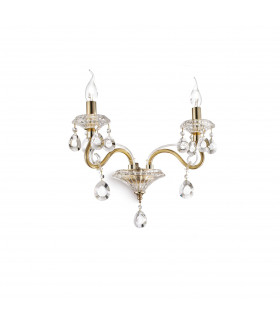 Negresco  2 Light Indoor Candle Wall Light Gold E14