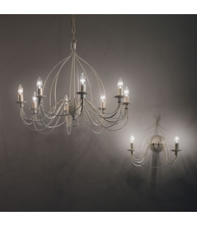 Corte  2 Light Indoor Candle Wall Light Antique White, E14