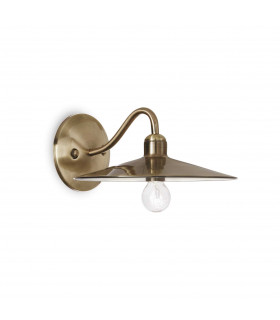 Cantina 1 Light Indoor Dome Wall Light Antique Brass E14