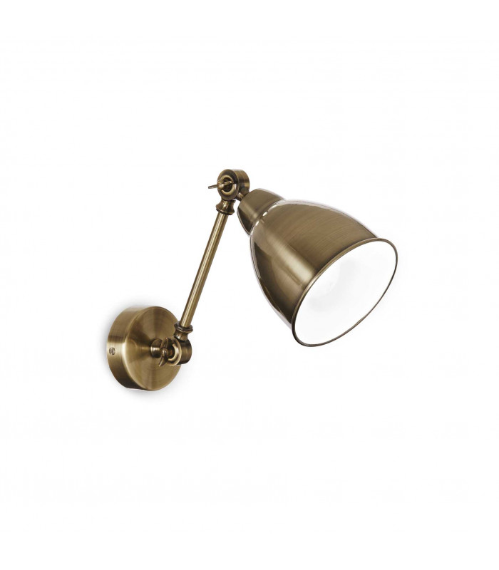 Newton Adjustable 1 Light Indoor Wall Light Antique Brass E27