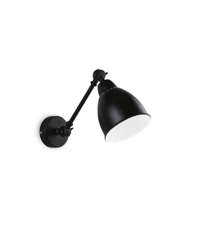 Newton Adjustable 1 Light Indoor Wall Light Matt Black E27