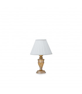 Dora 1 Light Small Table Lamp Antique Brass E14