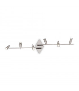 Alfa  6 Light Adjustable Spotlight Bar Nickel GU10-1