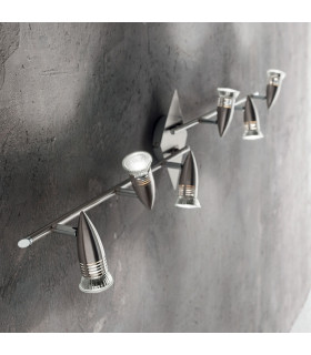 Alfa  6 Light Adjustable Spotlight Bar Nickel GU10-2