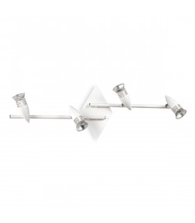 Alfa  4 Light Indoor Adjustable Wall Spotlight White GU10