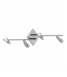 Alfa  4 Light Indoor Adjustable Wall Spotlight Nickel GU10