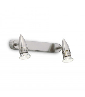 Alfa  2 Light Indoor Adjustable Wall Spotlight Nickel GU10