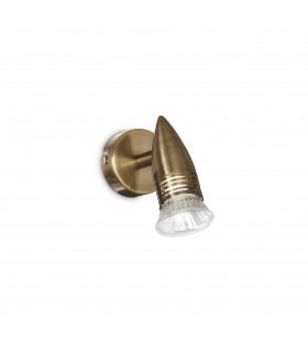 Alfa 1 Light Indoor Adjustable Wall Spotlight Antique Brass GU10-1