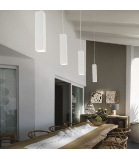 Sky 1 Light Slim Ceiling Pendant White GU10-2