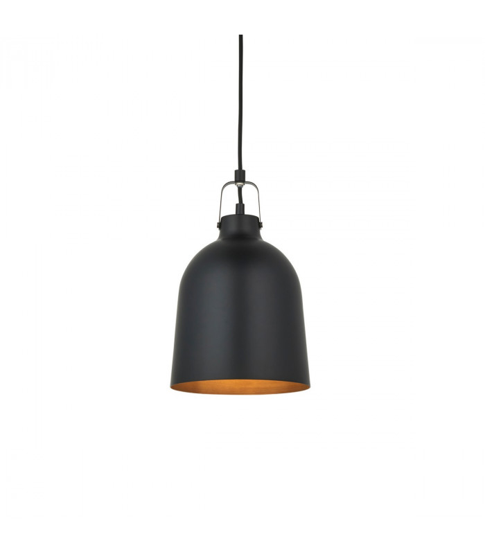 Lazenby 1 Light Pendant Light Matt Black Aged Pewter Paint-1