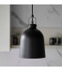 Lazenby 1 Light Pendant Light Matt Black Aged Pewter Paint-5