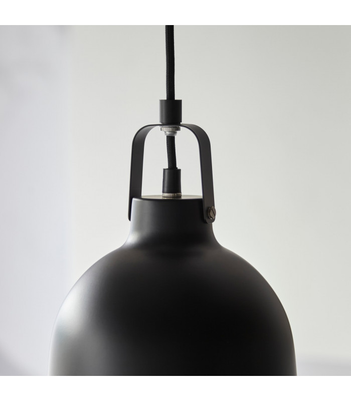 Lazenby 1 Light Pendant Light Matt Black Aged Pewter Paint-6
