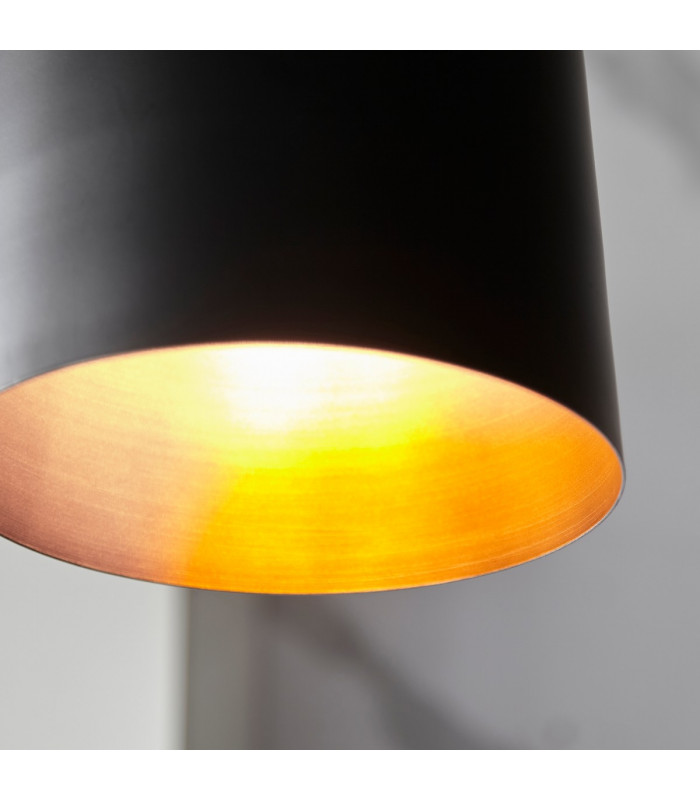 Lazenby 1 Light Pendant Light Matt Black Aged Pewter Paint-7
