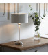 Highclere 1 Light Table Lamp Brushed Chrome Plate Natural Linen-2