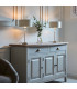 Highclere 1 Light Table Lamp Brushed Chrome Plate Natural Linen-3