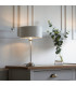 Highclere 1 Light Table Lamp Brushed Chrome Plate Natural Linen-4
