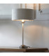 Highclere 1 Light Table Lamp Brushed Chrome Plate Natural Linen-5