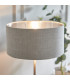 Highclere 1 Light Table Lamp Brushed Chrome Plate Natural Linen-6