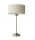 Highclere 1 Light Table Lamp Brushed Chrome Plate Natural Linen-8