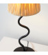 Wriggle 1 Light Table Lamp Matt Black Natural Raffia-6