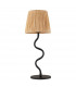 Wriggle 1 Light Table Lamp Matt Black Natural Raffia-8