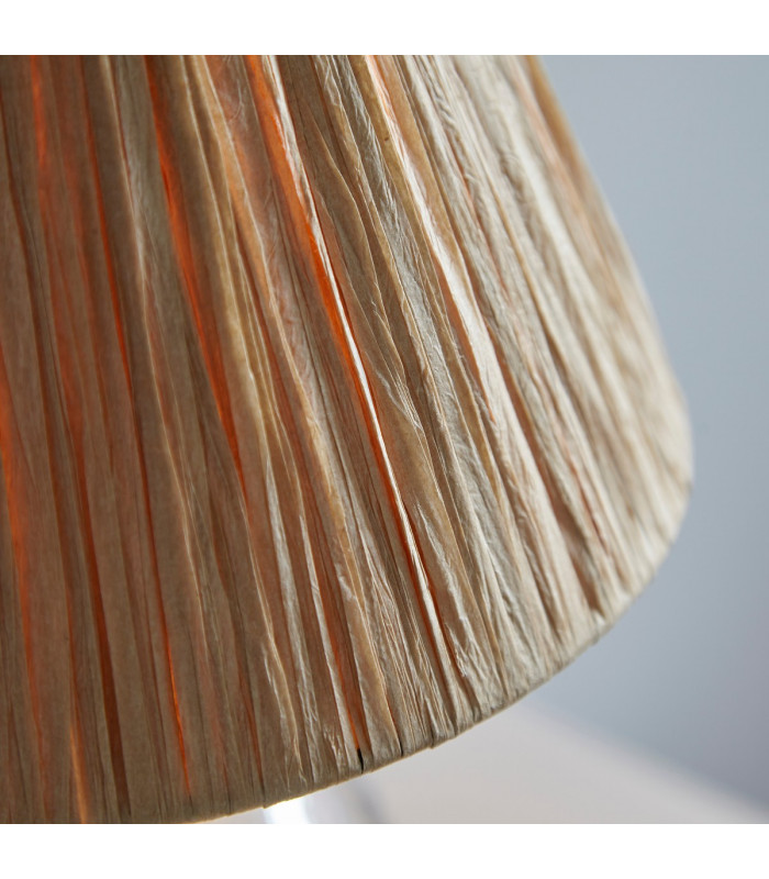 Lyra Raffia 1 Light Table Lamp Clear Textured Glass Natural Raffia-8