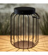 Tropic Integrated LED Solar Table Lamp Matt Black Clear Glass IP44-4