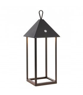 Hoot Integrated LED Table Lamp Matt Black Clear Glass IP44-1