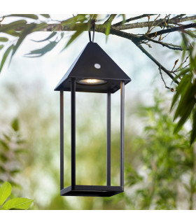 Hoot Integrated LED Table Lamp Matt Black Clear Glass IP44-2