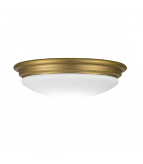 Brompton Decorative Flush Ceiling Light Brushed Brass IP44-1