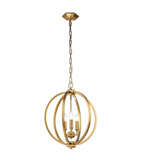 Feiss Corinne Spherical Pendant Ceiling Light Burnished Brass-1