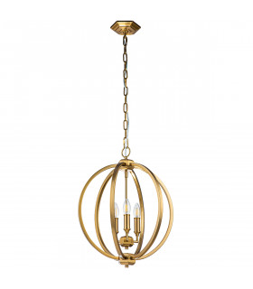 Feiss Corinne Spherical Pendant Ceiling Light Burnished Brass-2