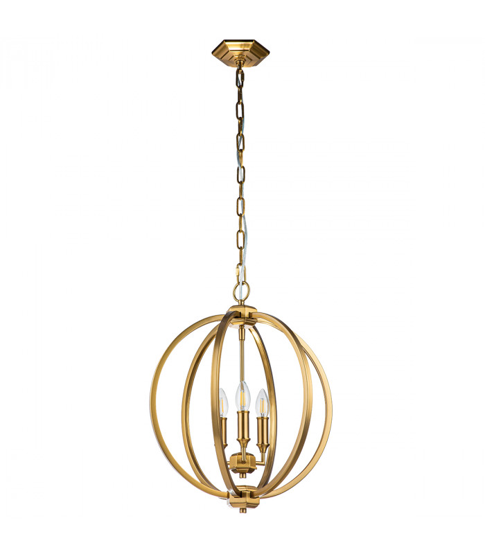 Feiss Corinne Spherical Pendant Ceiling Light Burnished Brass-2