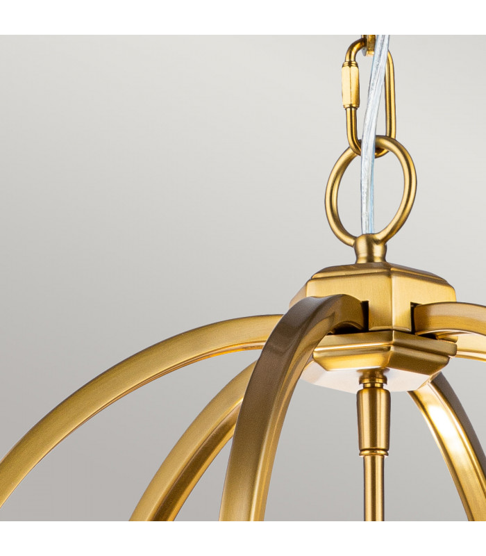 Feiss Corinne Spherical Pendant Ceiling Light Burnished Brass-4